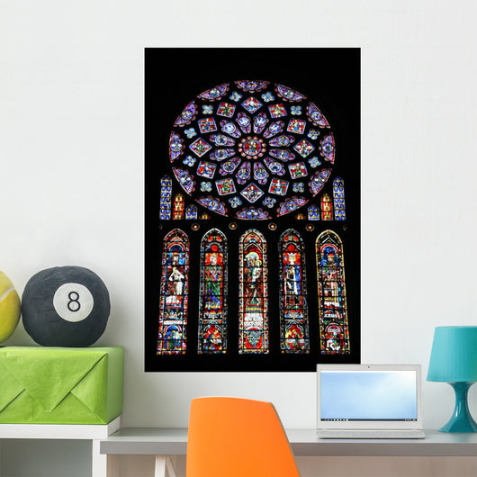 Rose Stained Glass Window Wall Decal