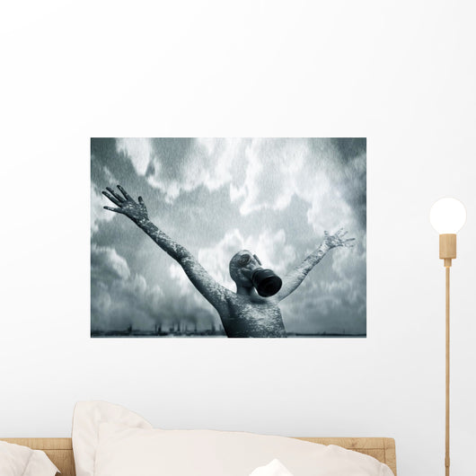Boy and Mask Wall Decal