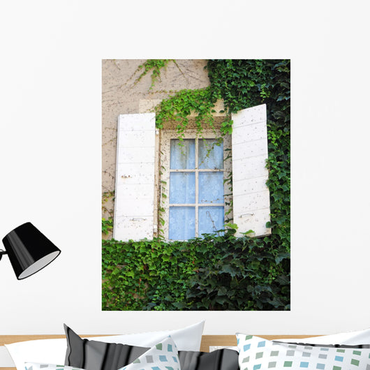 House Window with White Wall Decal