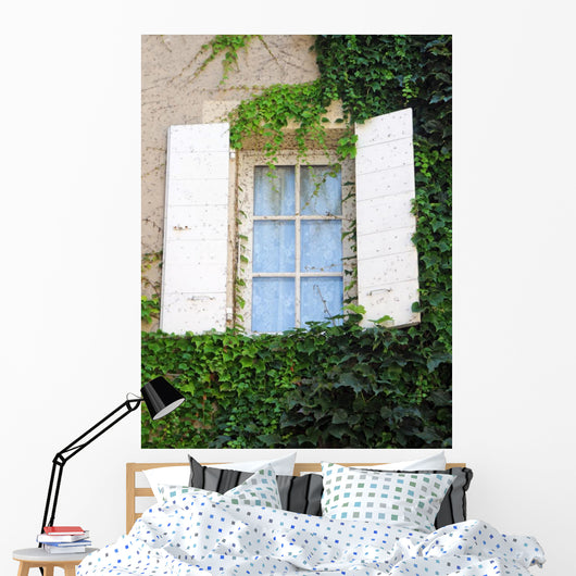 House Window with White Wall Decal