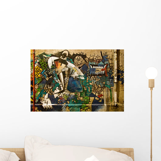 Abstract Graffiti Painting Wall Wall Decal