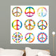 Rainbow Peace Symbols Wall Stickers Wall Decal