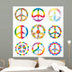 Rainbow Peace Symbols Wall Stickers Wall Decal