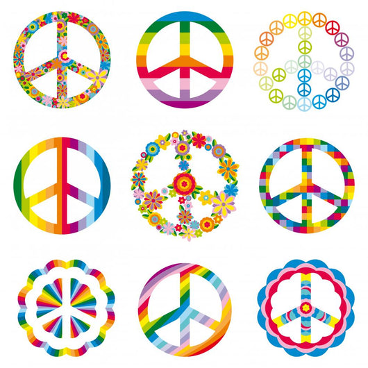 Rainbow Peace Symbols Wall Stickers Wall Decal