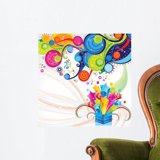 Abstract Magic Bix with Wall Decal