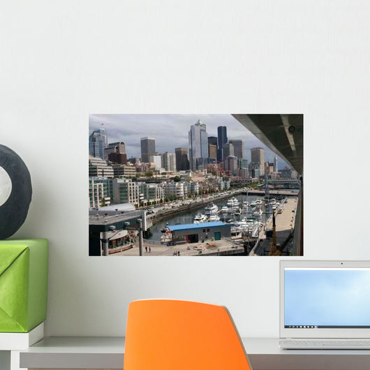Seattle Skyline and Harbor Wall Decal