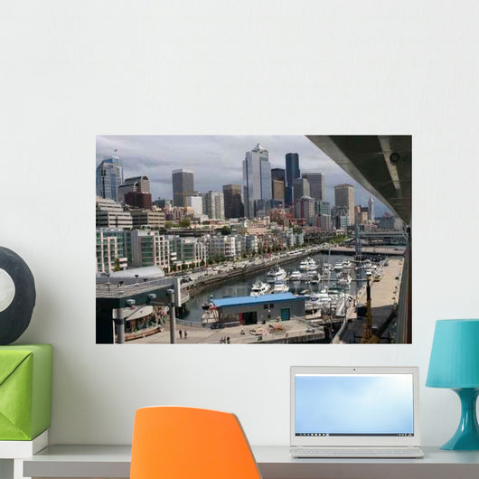 Seattle Skyline and Harbor Wall Decal