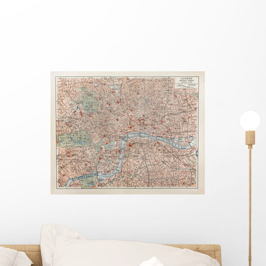 Vintage Map London Wall Decal