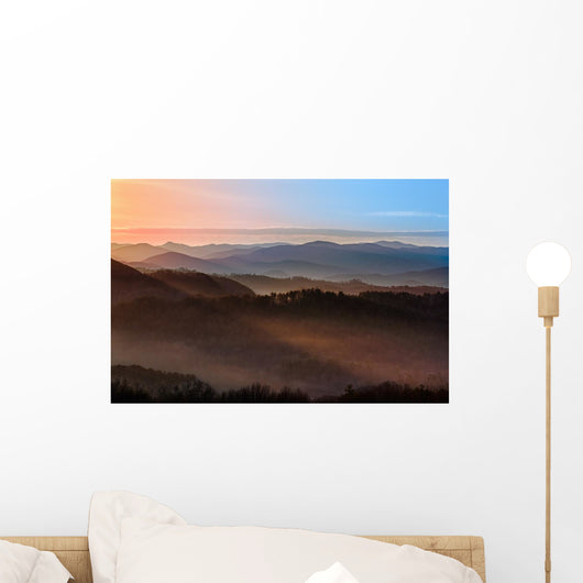 Sunrise over Smoky Mountains Wall Decal