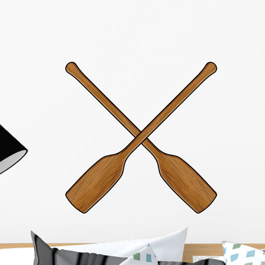 Wooden Canoe Paddle Wall Decal
