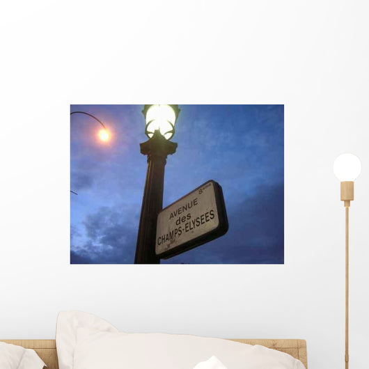 Champs Elysees Night Wall Decal