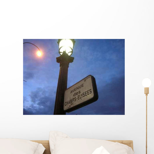 Champs Elysees Night Wall Decal