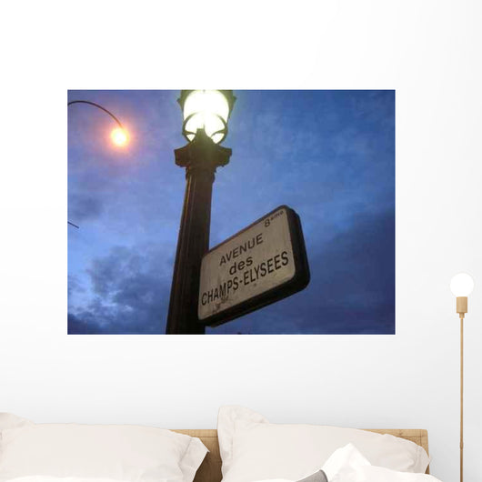 Champs Elysees Night Wall Decal