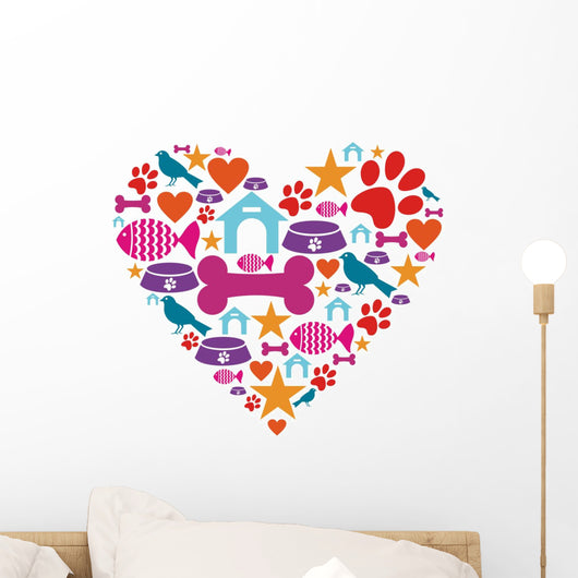 Love for Pets Icon Wall Decal