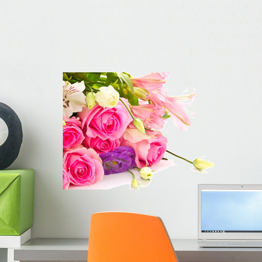 Beautiful Bright Bouquet Roses Wall Decal