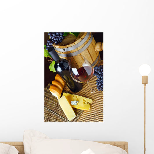 Wine and Cheese Wall Decal
