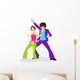 Illustration Couple Dancing Floor Wall Decal
