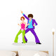 Illustration Couple Dancing Floor Wall Decal