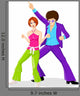 Illustration Couple Dancing Floor Wall Decal