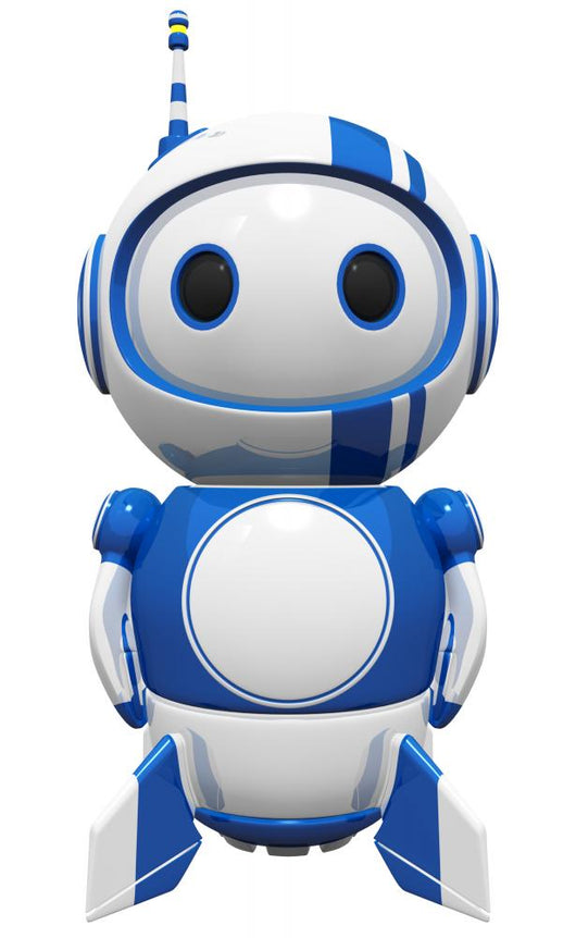 3D Cute Blue Robot Wall Decal