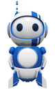 3D Cute Blue Robot Wall Decal