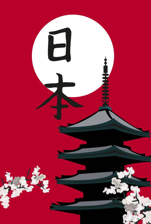 Pagoda Temple Wall Decal