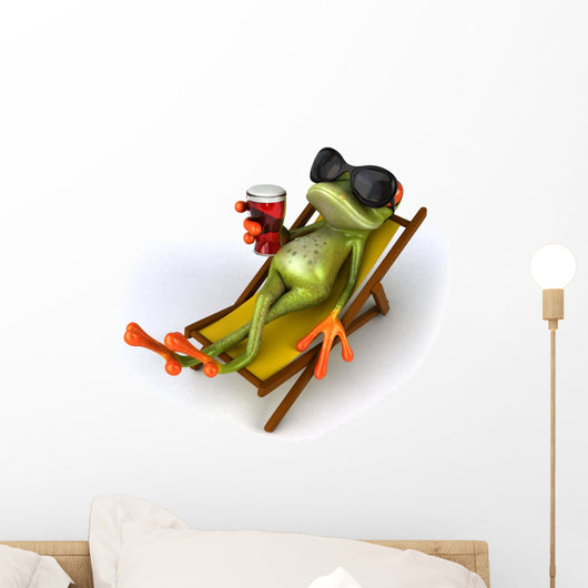 Frog Vacation Wall Decal