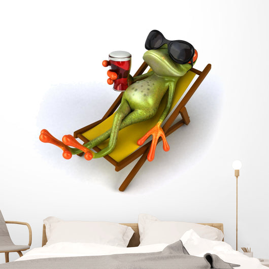 Frog Vacation Wall Decal