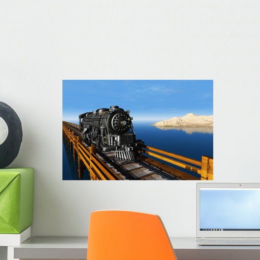 CG Train Render Wall Decal