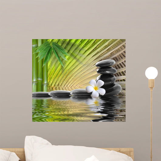 Spa Stones Bamboo with Wall Decal
