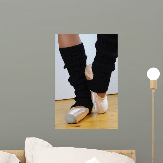 Ballet Shoes (Left Foot Pointed) Wall Decal