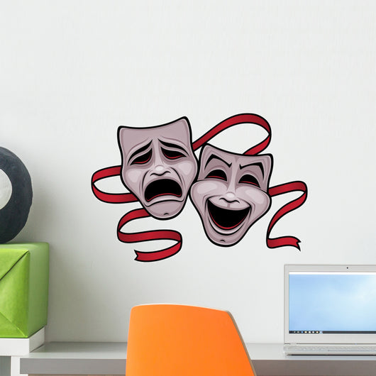 Comedy and Tragedy Theater Wall Decal