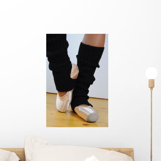 Ballet Shoes (Right Foot Pointed) Wall Decal
