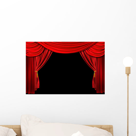 Bright Red Stage Theater Wall Decal