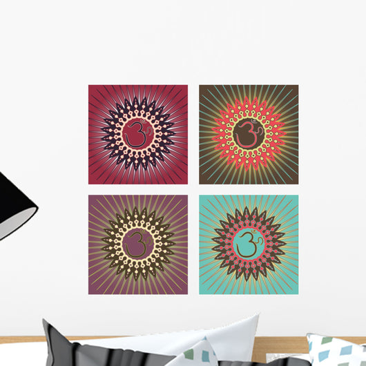 Om Mandala Wall Stickers Wall Decal