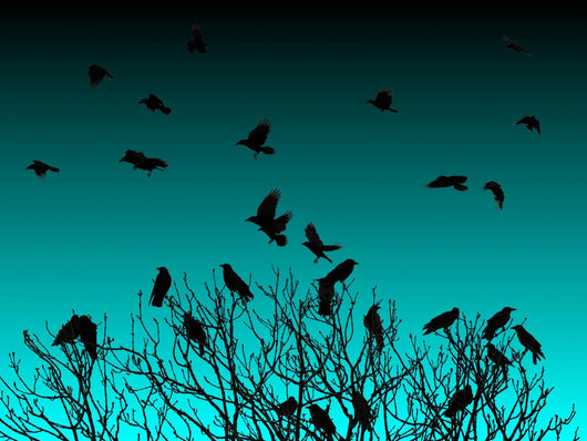 Tree Crows Twilight Wall Decal