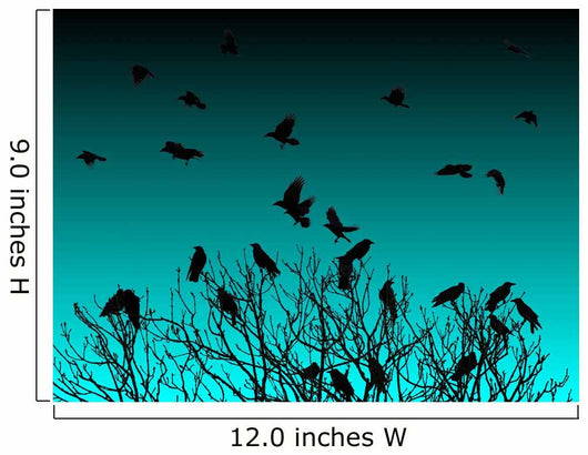 Tree Crows Twilight Wall Decal
