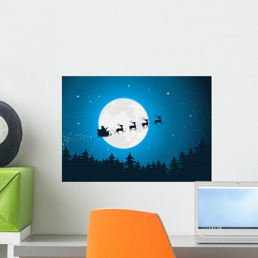 Santa's Sleigh Wall Decal