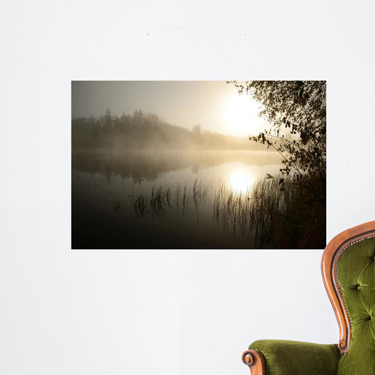 Morning's Fog over Lake Wall Decal