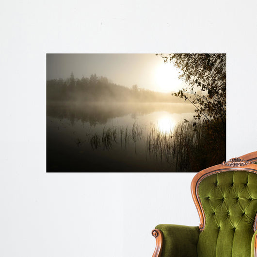 Morning's Fog over Lake Wall Decal