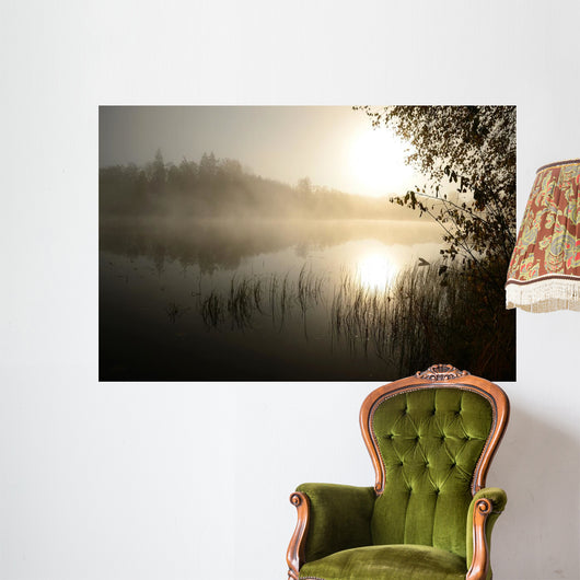 Morning's Fog over Lake Wall Decal