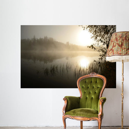 Morning's Fog over Lake Wall Decal