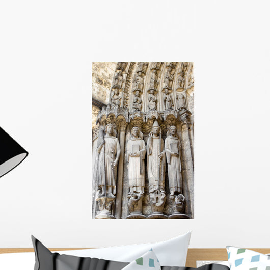 Gothic Saints Sculptures Chartres Wall Decal