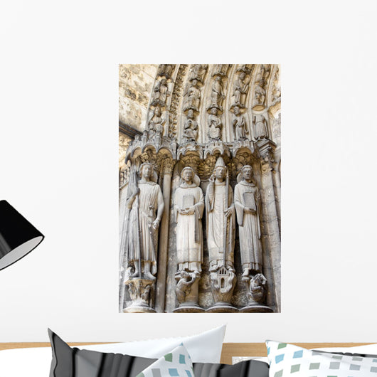 Gothic Saints Sculptures Chartres Wall Decal
