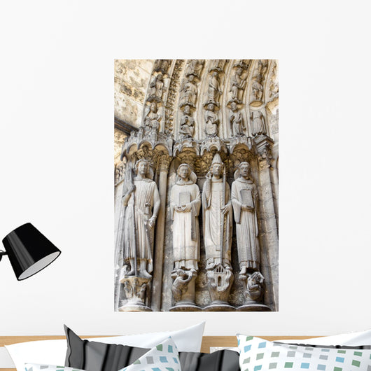 Gothic Saints Sculptures Chartres Wall Decal
