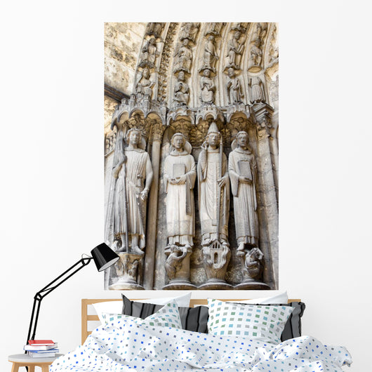 Gothic Saints Sculptures Chartres Wall Decal