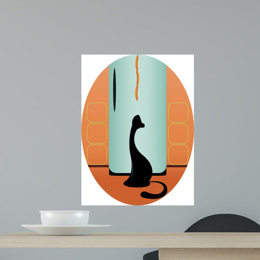 Cat and Sausages Wall Decal
