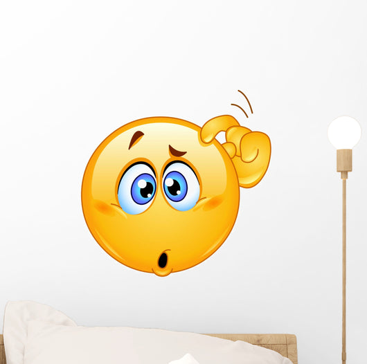 Confused Emoticon Wall Decal