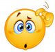 Confused Emoticon Wall Decal