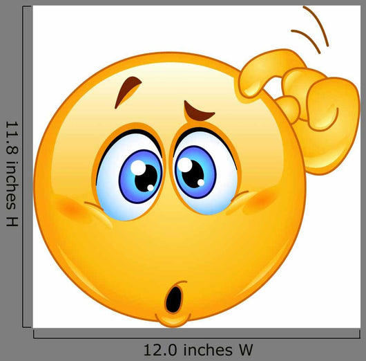 Confused Emoticon Wall Decal